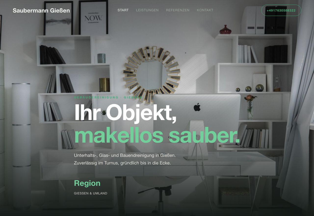 Beispiel-Website Saubermann